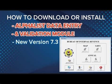 How to Download and Install Alphalist Data Entry and  .